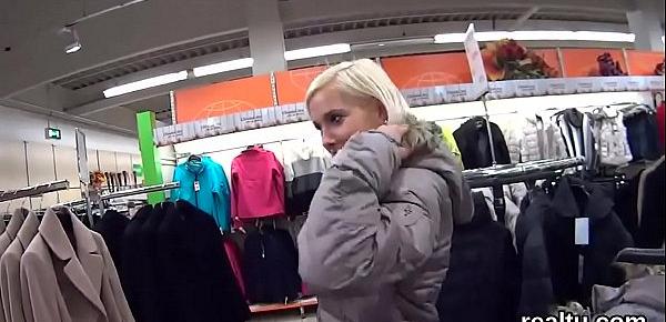  Striking czech chick gets teased in the supermarket and penetrated in pov
